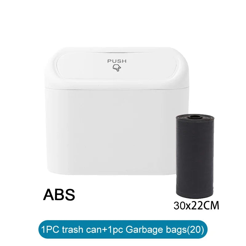 Leak-Proof Car Trash Can with Lid & 60 Garbage Bags – Mini Bin