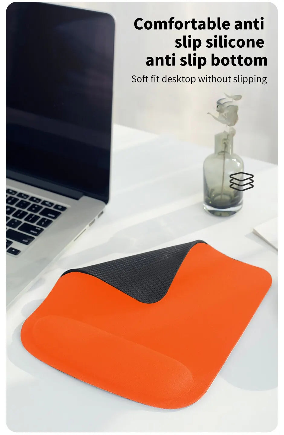 Colorful Large Wrist Mouse Pad – Thickened Non-Slip EVA Wrist Support