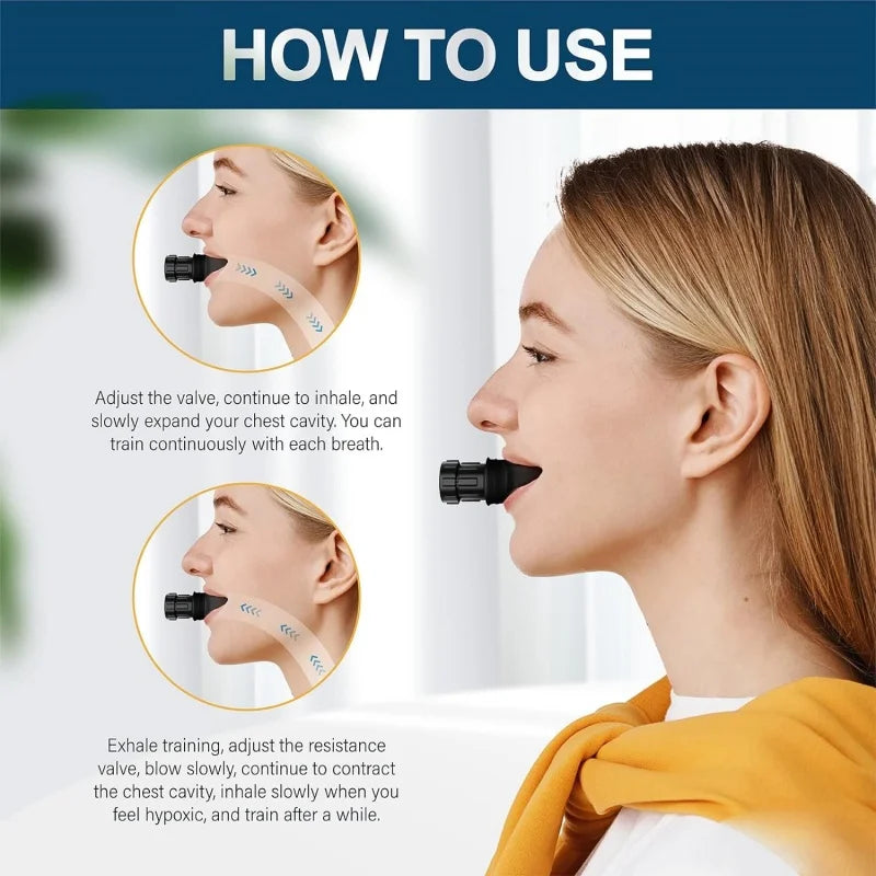 Adjustable Silicone Breathing Trainer – Fitness Lung Exerciser