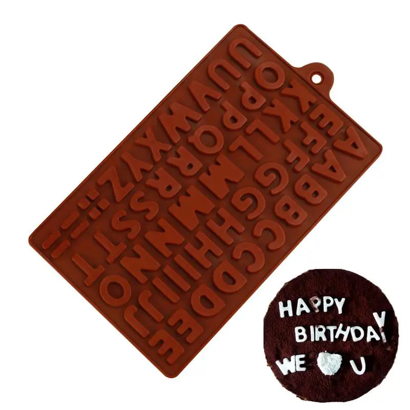Alphabet Letter Silicone Molds for Chocolate & Cake Decorations