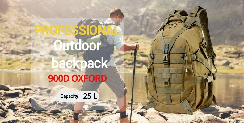 Tactical Backpack – Small Gym, Travel & Hiking Bag with Molle System
