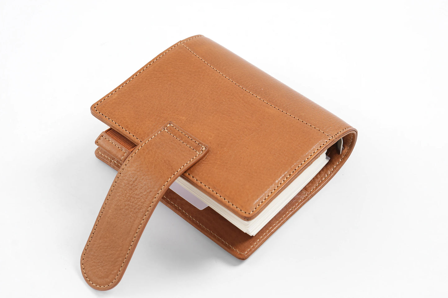 Pocket/A7 Ring Planner – 25mm Vegetable Tanned Leather Organizer