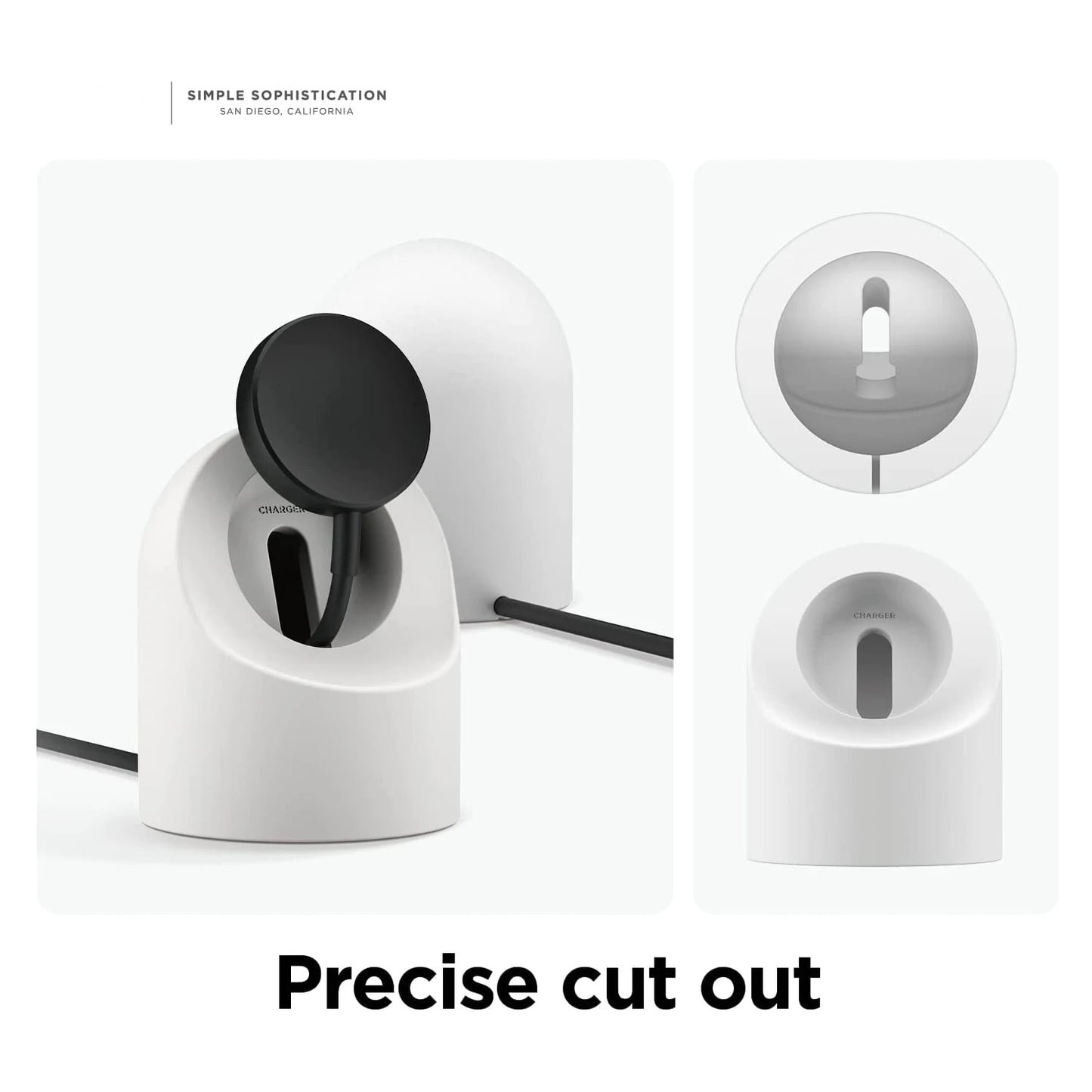 Silicone Charger Stand for Galaxy Watch 3/4/5/Pro 40–46mm