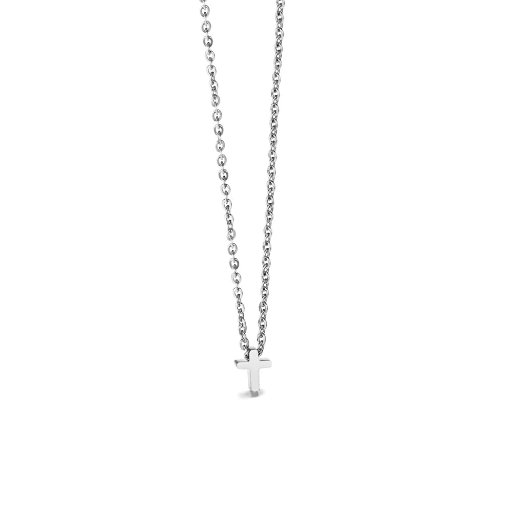 Gold Cross Necklace for Women – Stainless Steel Jesus Pendant