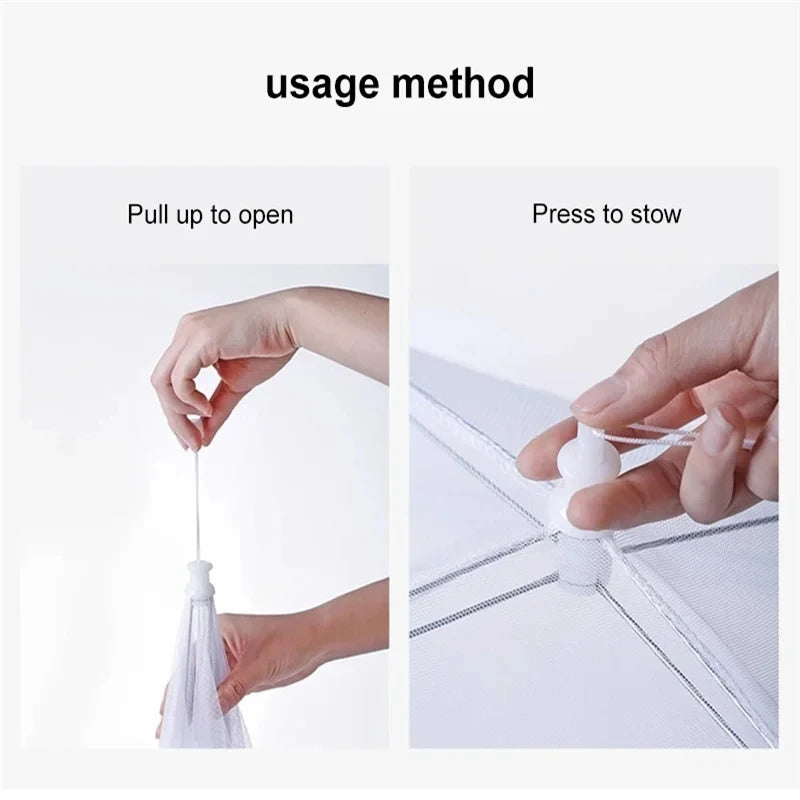 Foldable Mesh Food Cover – Washable Insect-Proof Dish Protector