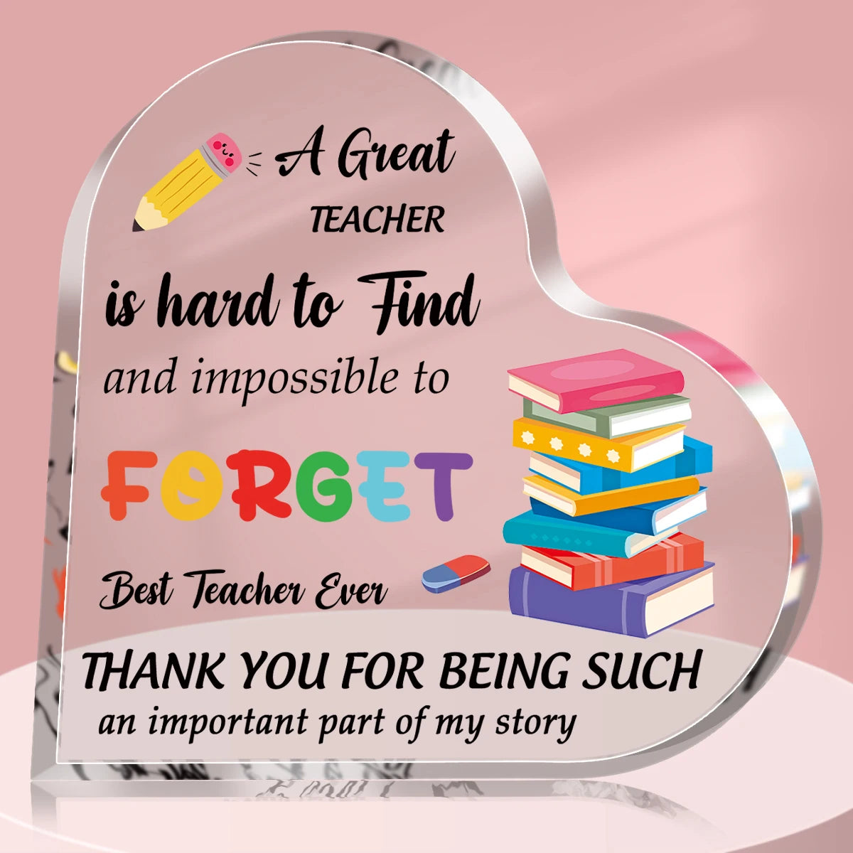 Teacher Appreciation Acrylic Plaque – Thank You Gift Keepsake