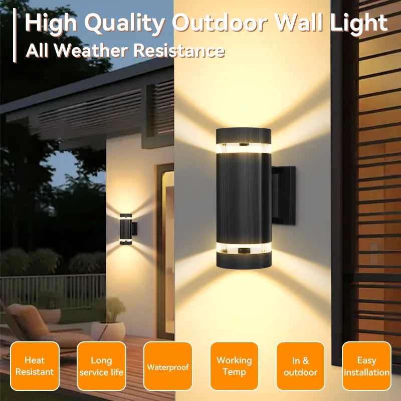 Outdoor Waterproof Street Wall Light – LED E27 Bulb Fixture
