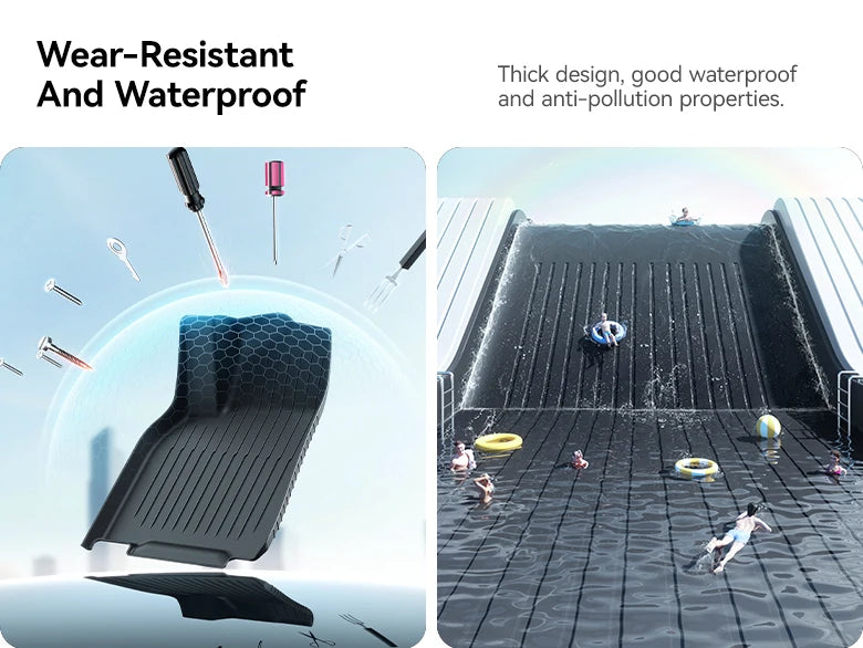 2025 Model Y Floor Mat Set – Waterproof TPE Trunk & Liner Mats