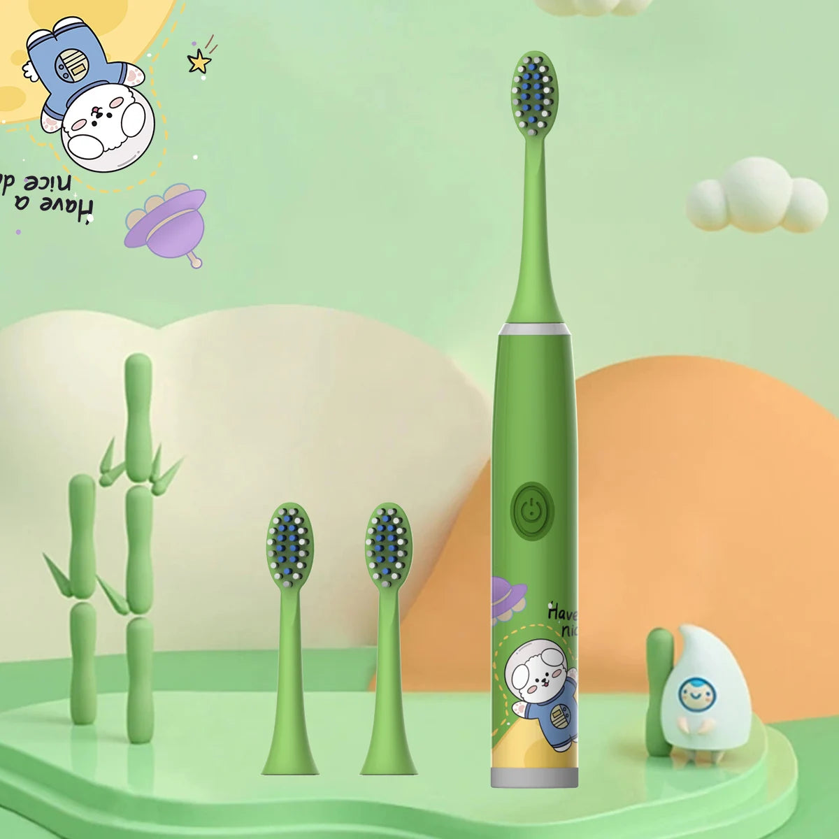 Kids Electric Toothbrush Cartoon Design