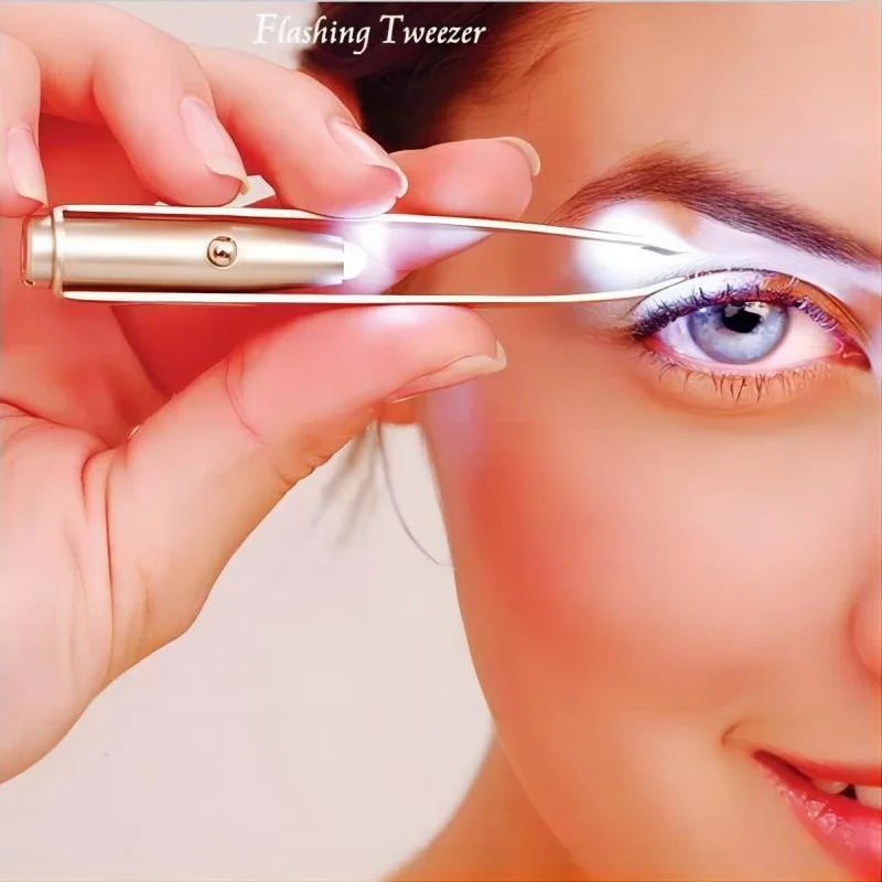 LED Eyebrow Hair Removal Tweezer – Stainless Steel Grooming Tool