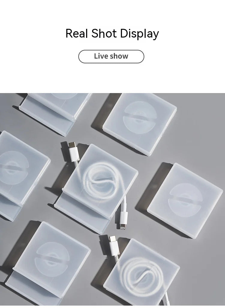 Portable Transparent Cable Organizer & Retractable Wire Winder