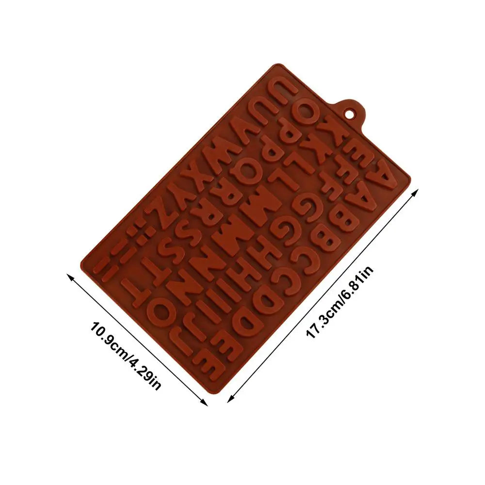 Alphabet Letter Silicone Molds for Chocolate & Cake Decorations
