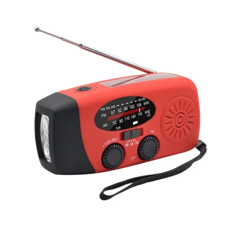 Emergency Hand Crank Radio – Solar, NOAA, Power Bank, FM/AM/WB