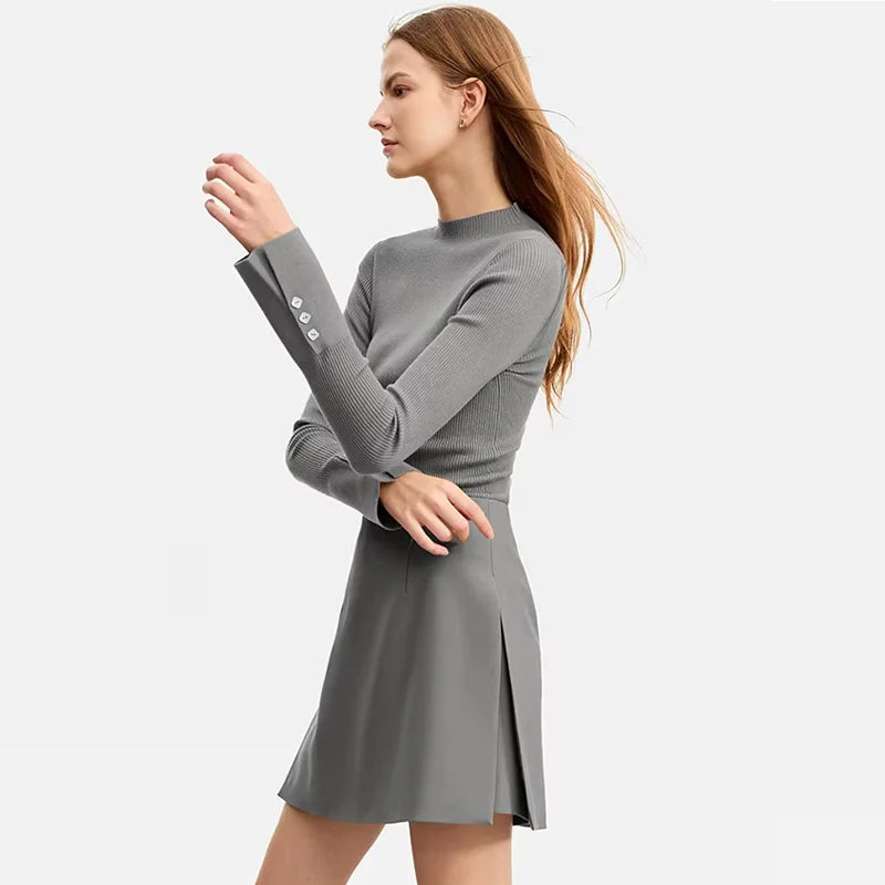 Women’s High Waist A-Line Shorts Skirt – Casual Autumn Fashion
