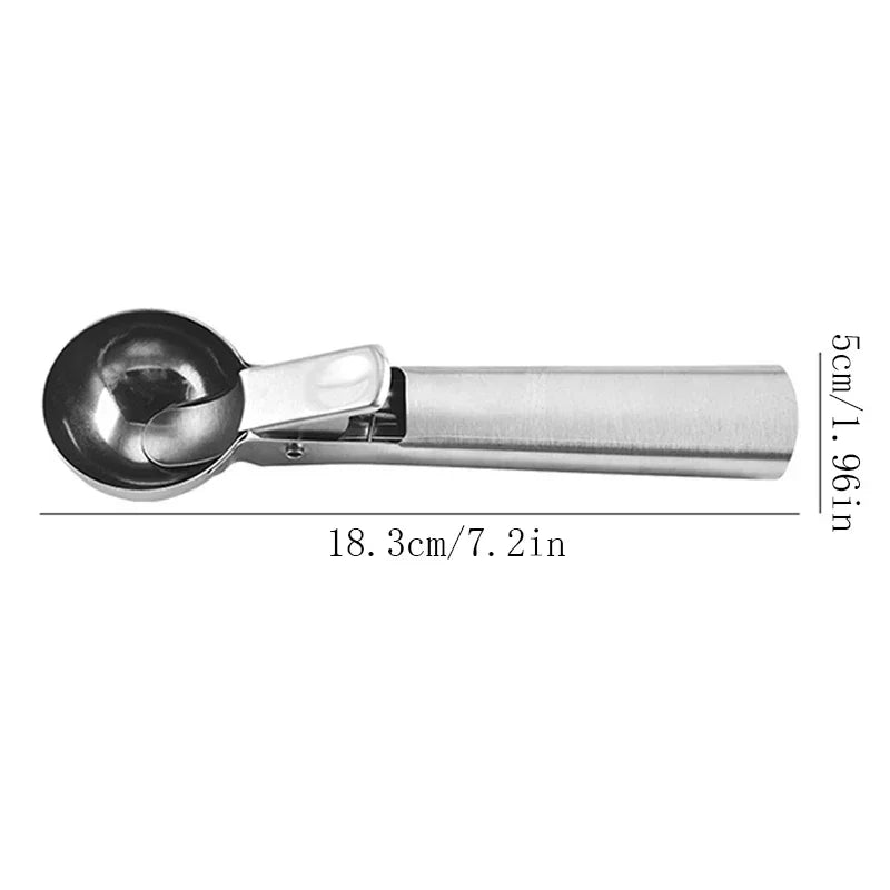 Stainless Steel Dual-Purpose Ice Cream & Fruit Scoop | Kitchen Tool