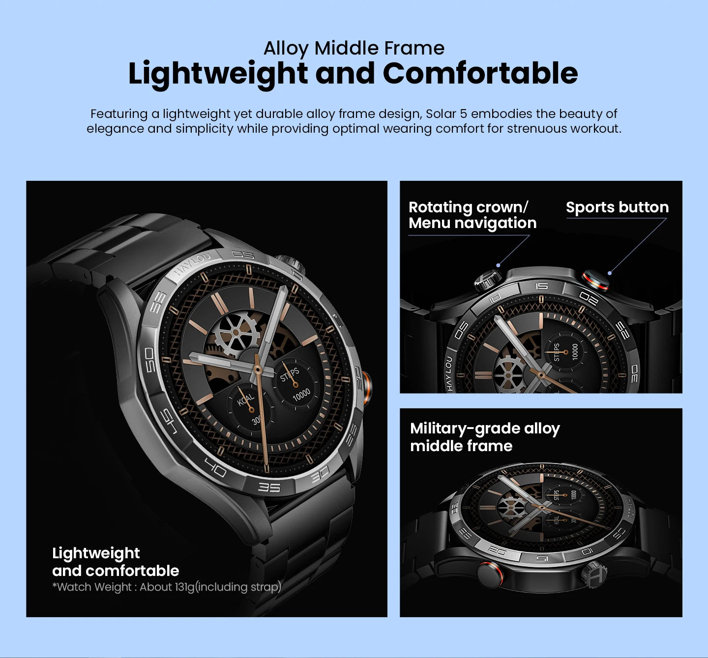 Solar 5 Voice Calling Smartwatch – AMOLED Display