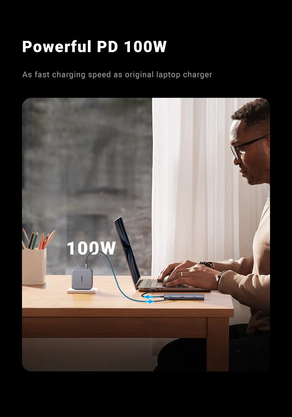 9-in-1 USB-C Hub – 4K@60Hz HDMI, 10Gbps USB, RJ45, PD 100W