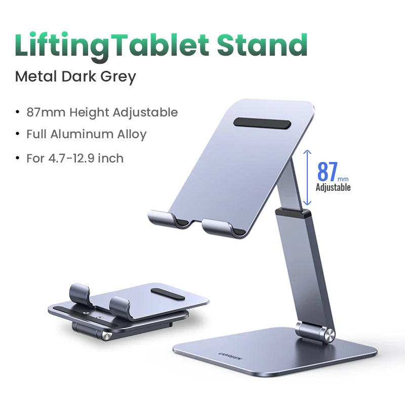 Aluminum Tablet & Phone Stand – Adjustable Holder for Desk