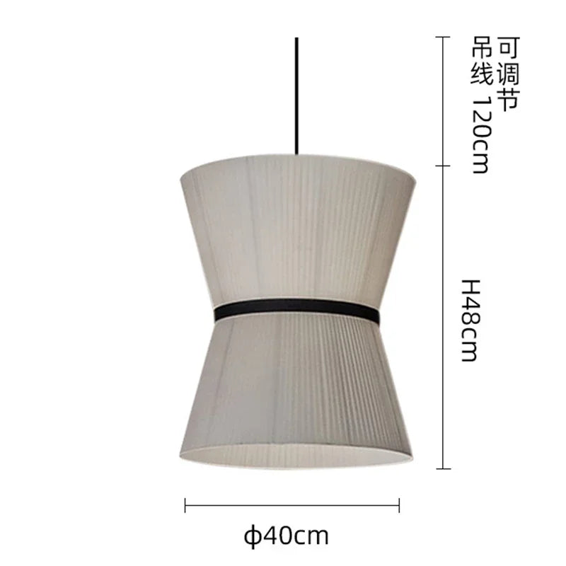 Wabi-Sabi Fabric Pendant Lights – Modern Minimalist Dining Lamps