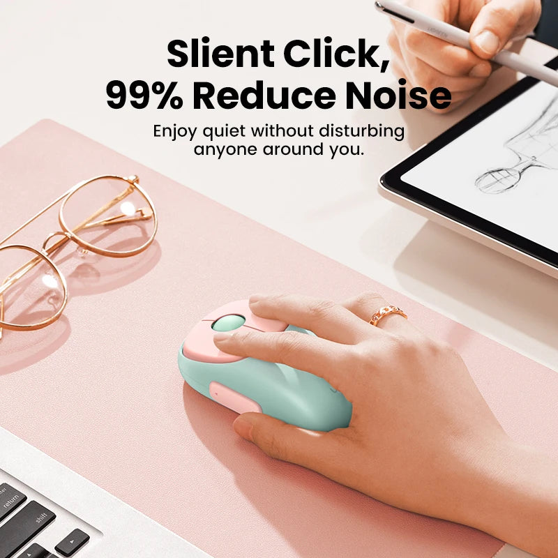 Wireless Bluetooth 5.0 Mouse – 4000 DPI Rechargeable for Laptop