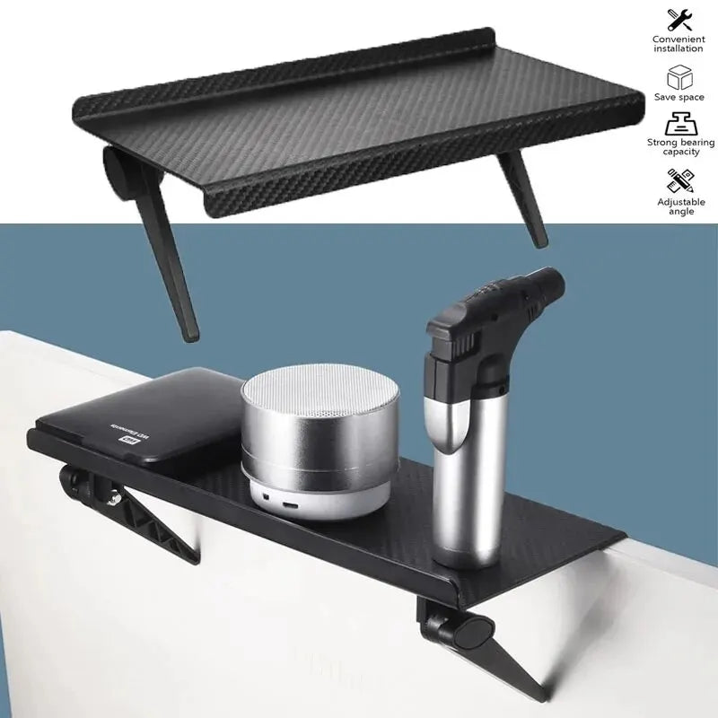 No-Drill Screen Storage Rack – Shelf for TV, Monitor, or Router