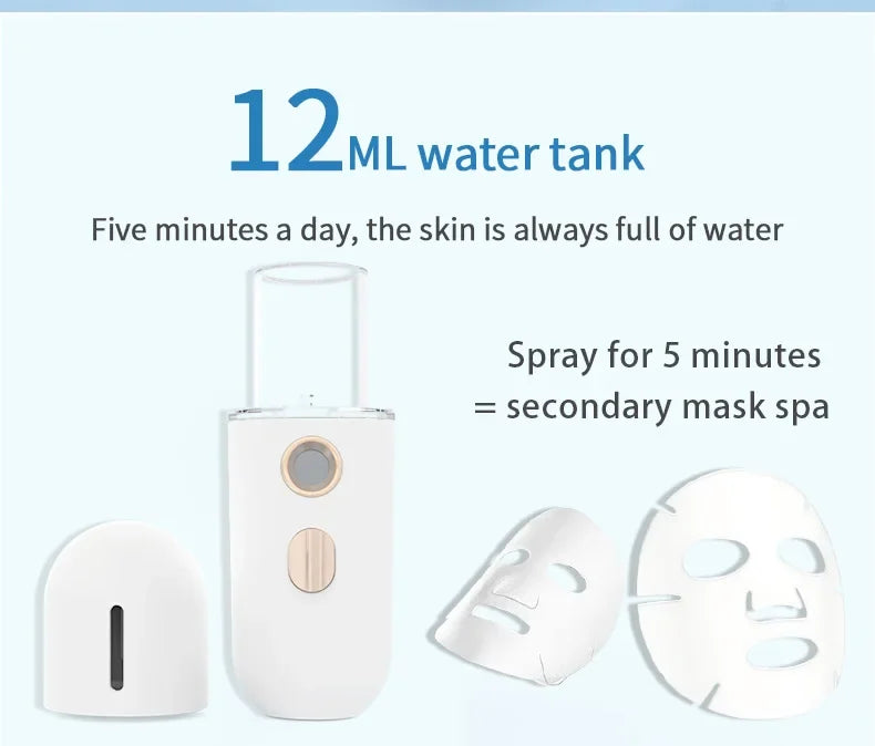 Mini Nano Facial Steamer – Portable USB Rechargeable Humidifier & Beauty Spray