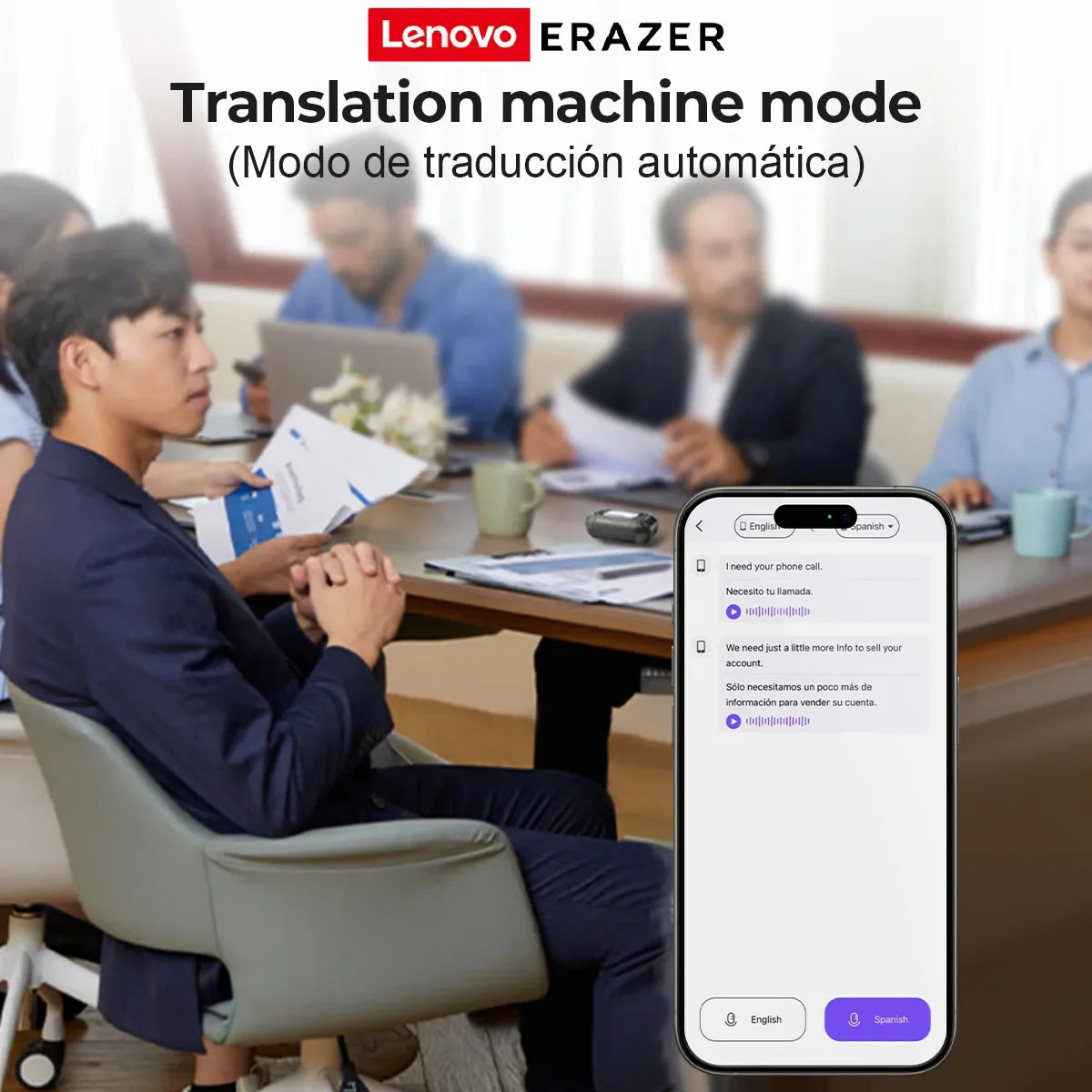 Translator Erazer XP6 AI Bluetooth Earphones with Sleep & ASMR Mode
