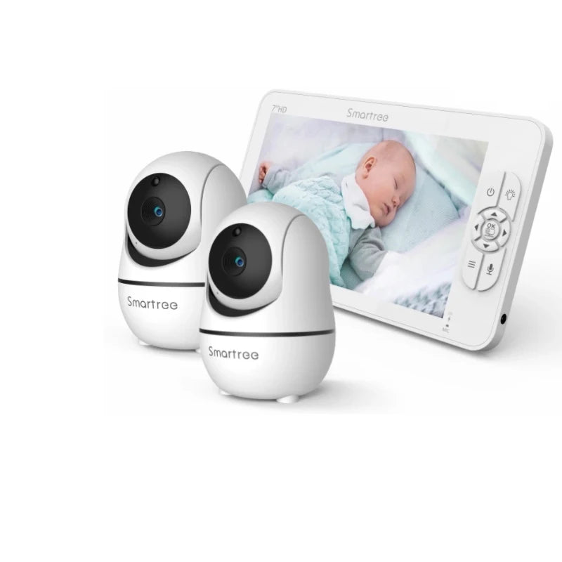 7" 1080P HD Split Screen Baby Monitor – Dual Cameras & Remote Control