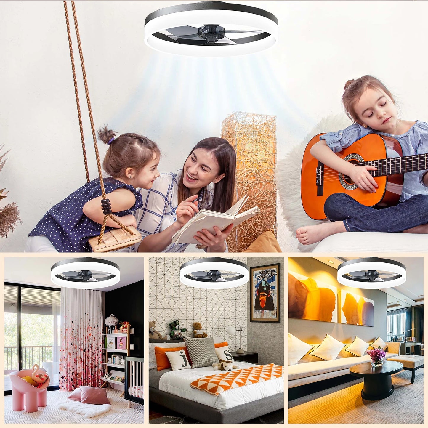 Cartmela LED Chandelier Fan – Remote-Controlled Ceiling Fan