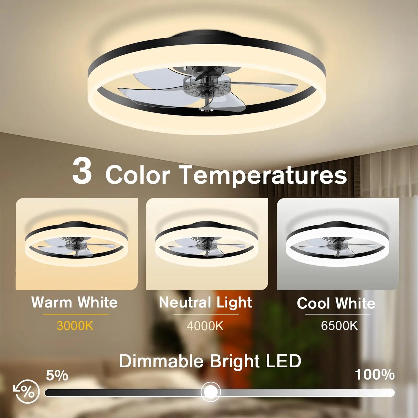 Cartmela LED Chandelier Fan – Remote-Controlled Ceiling Fan