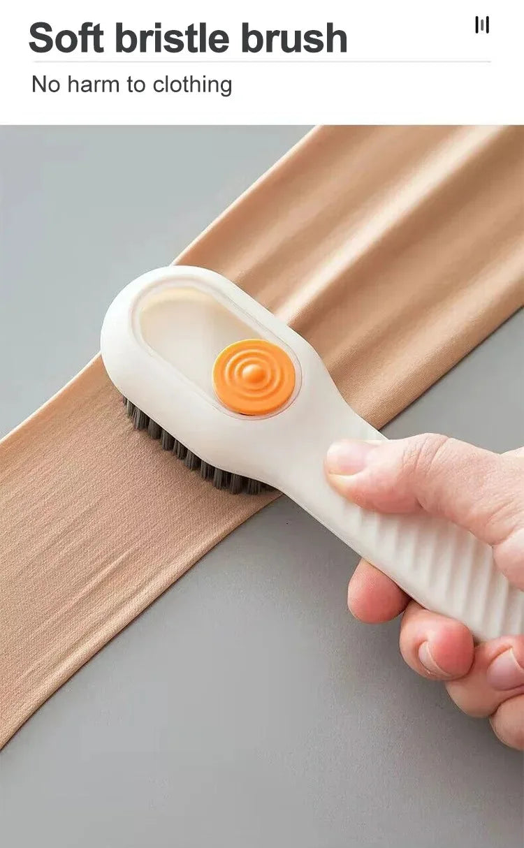 Multifunction Shoe Cleaning Brush with Soap Dispenser & Hook