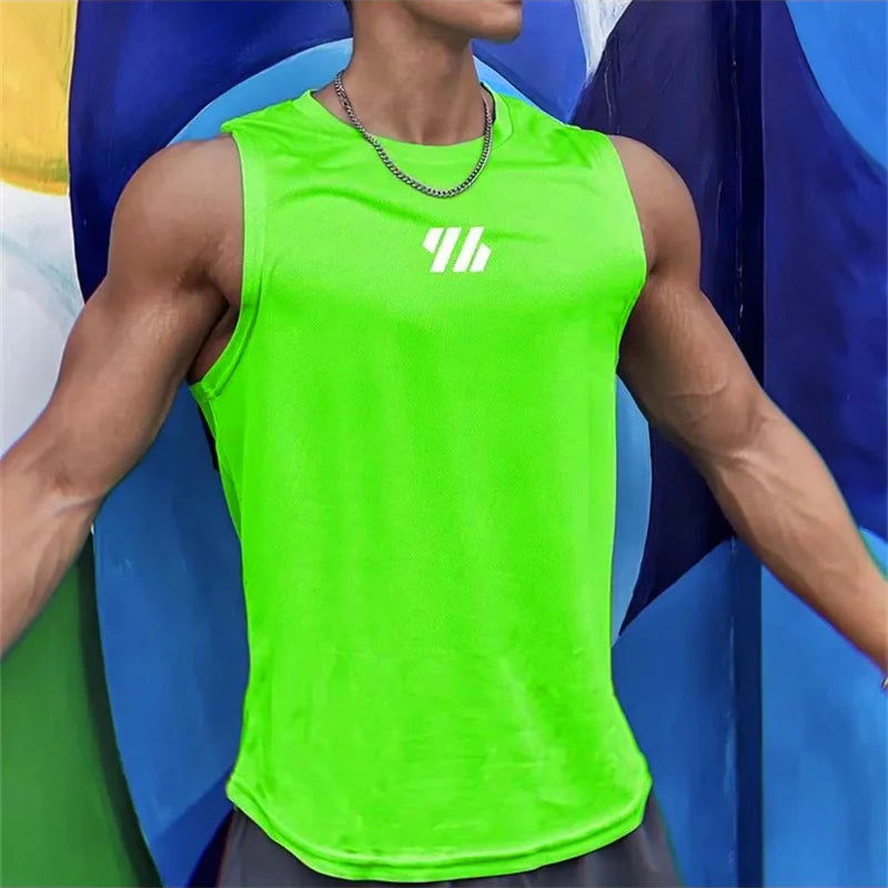 2024 New Summer Men's Gym Vest | Mesh Sleeveless Fitness Tank Top