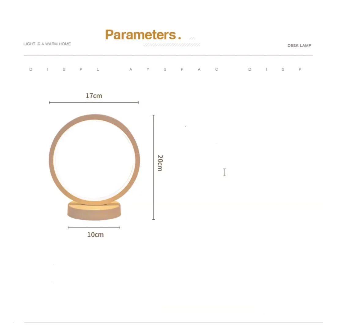 Cartmela 20CM LED Circular Ring Table Lamp