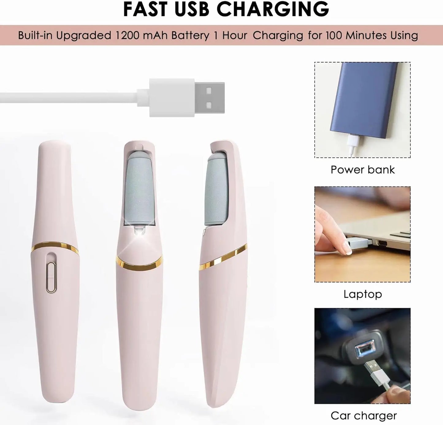 Rechargeable Electric Callus Remover | Waterproof Foot File