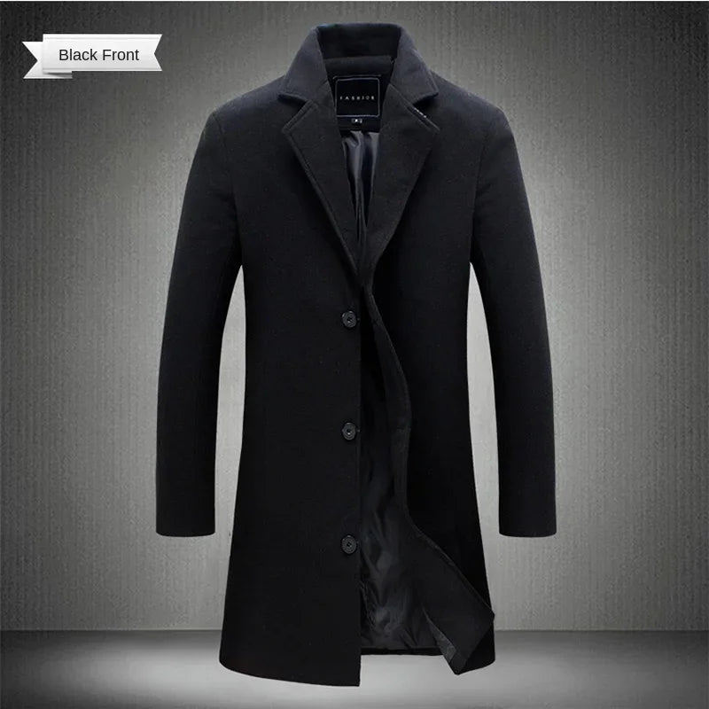 Cartmela 2024 Wool-Blend Long Coat for Men