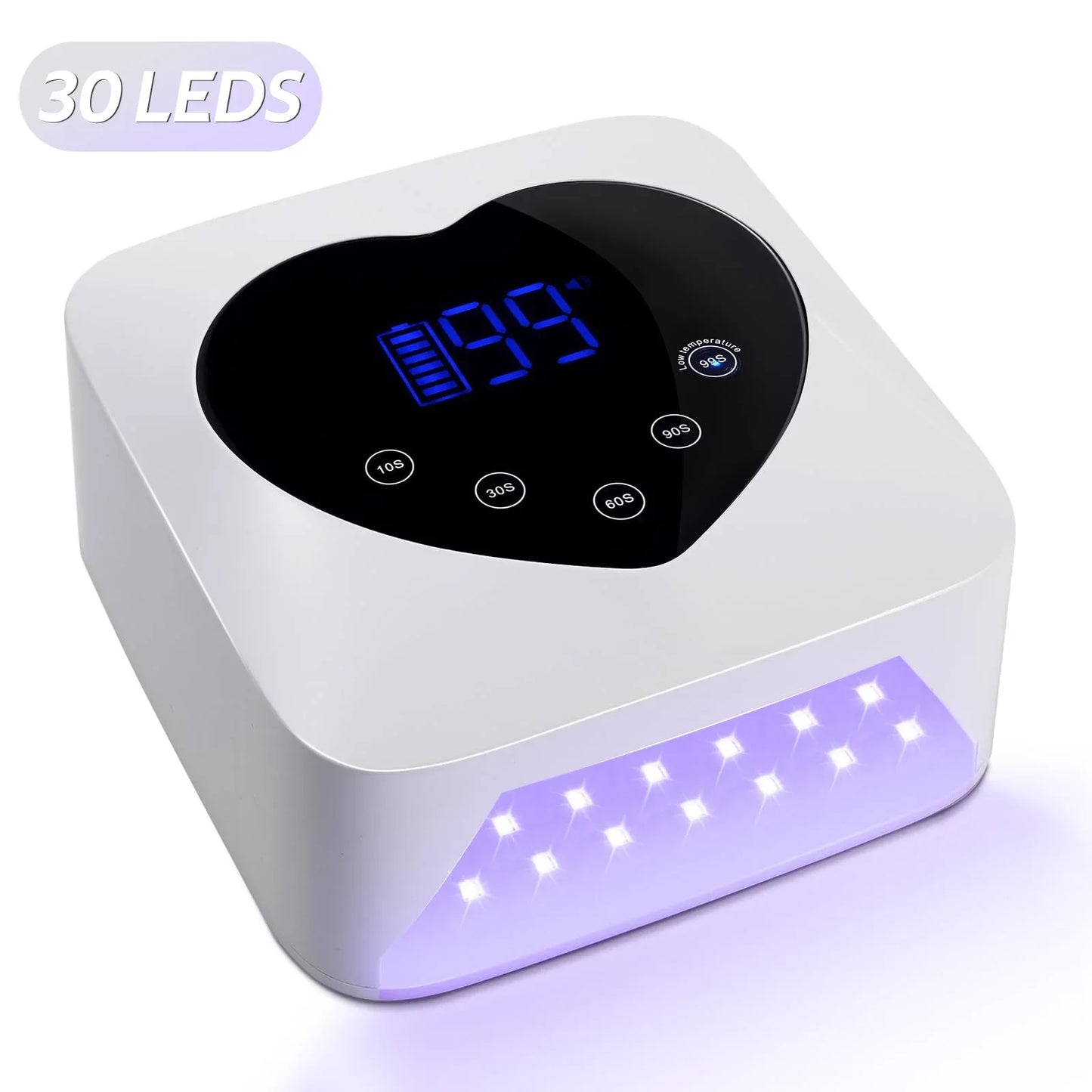 72W Cordless UV Nail Lamp – Rechargeable Dryer with 5 Timers