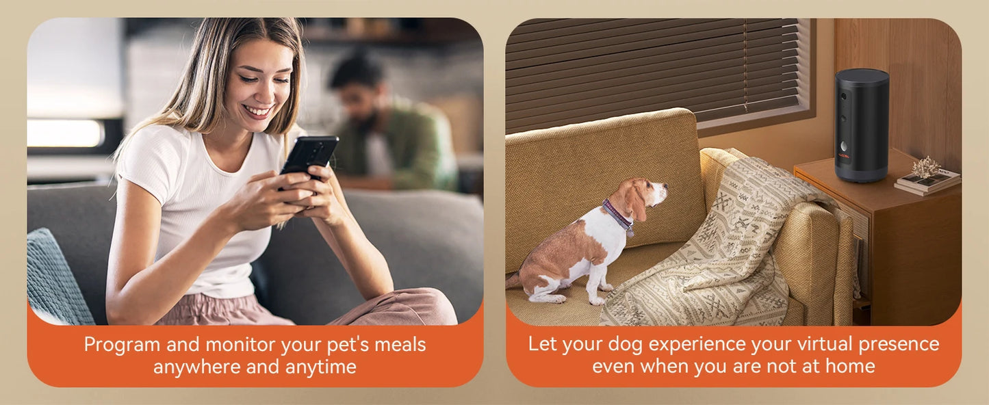 Smart Pet Camera with Treat Dispenser for Dogs and Cats