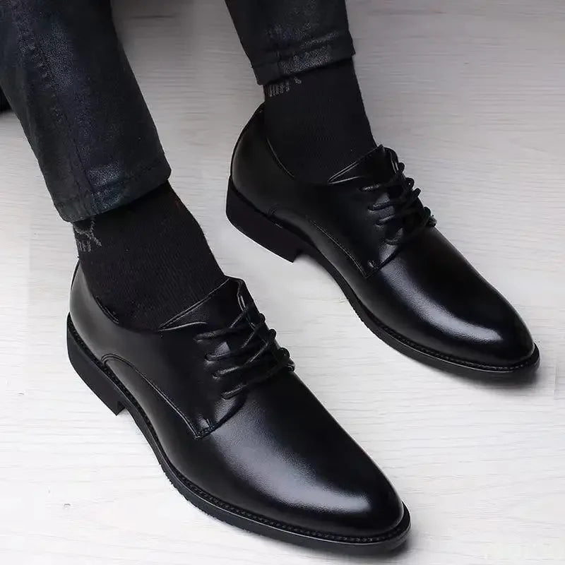 Men’s Height Increasing Shoes – Casual Business Flats 2025