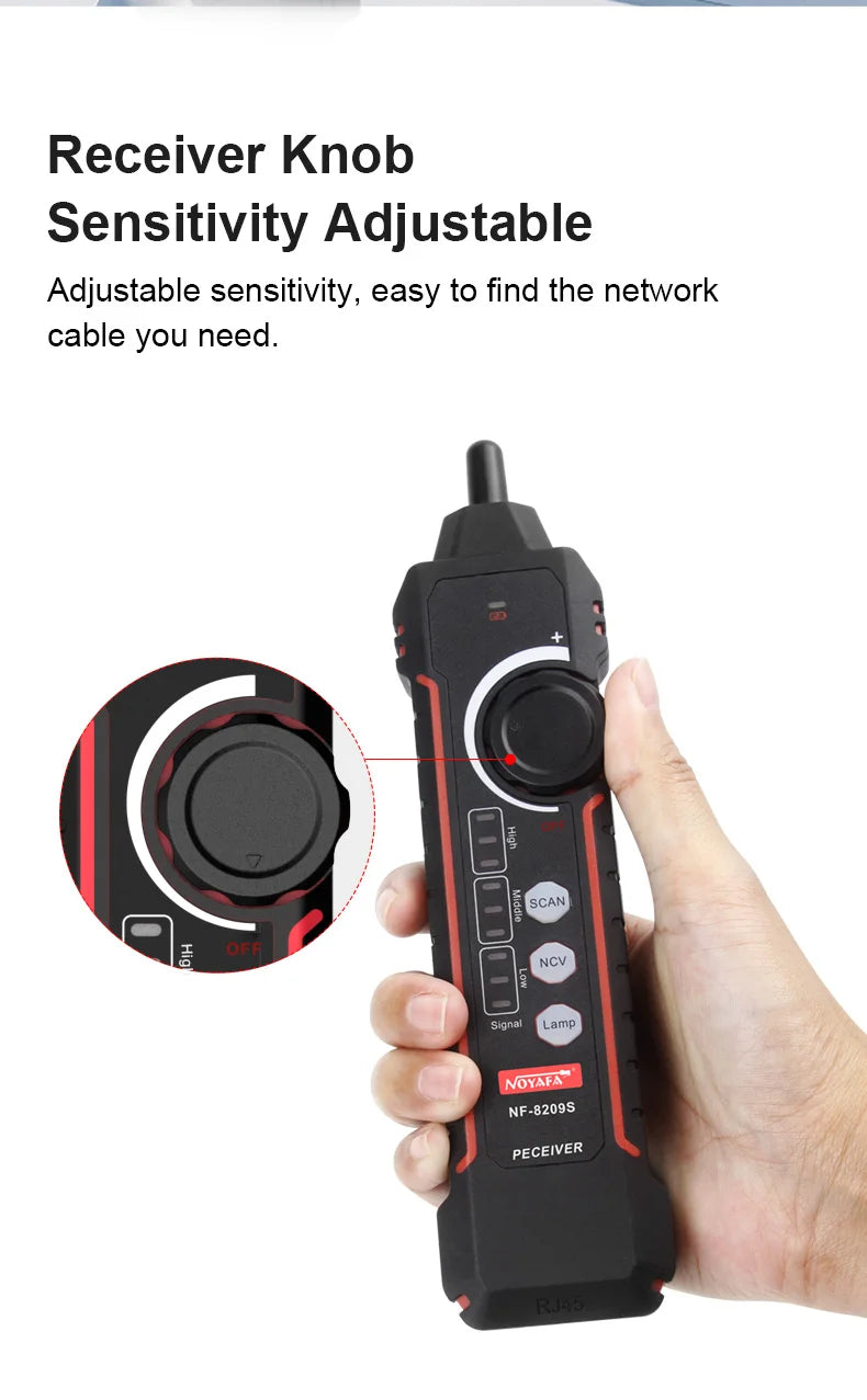 Network Cable Tracker & Tester – LCD Display, Wiremap, Length Tool