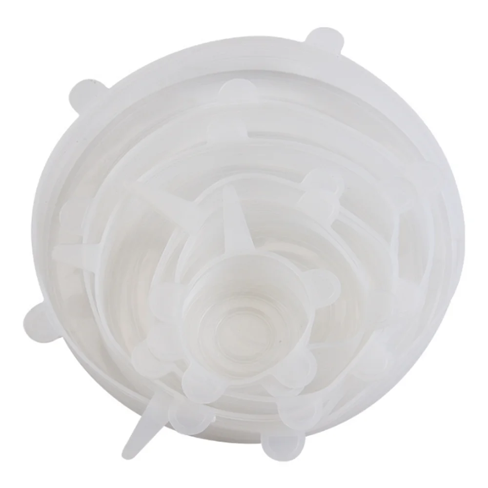 6pcs Silicone Food Covers – Reusable Airtight Stretch Lids Set