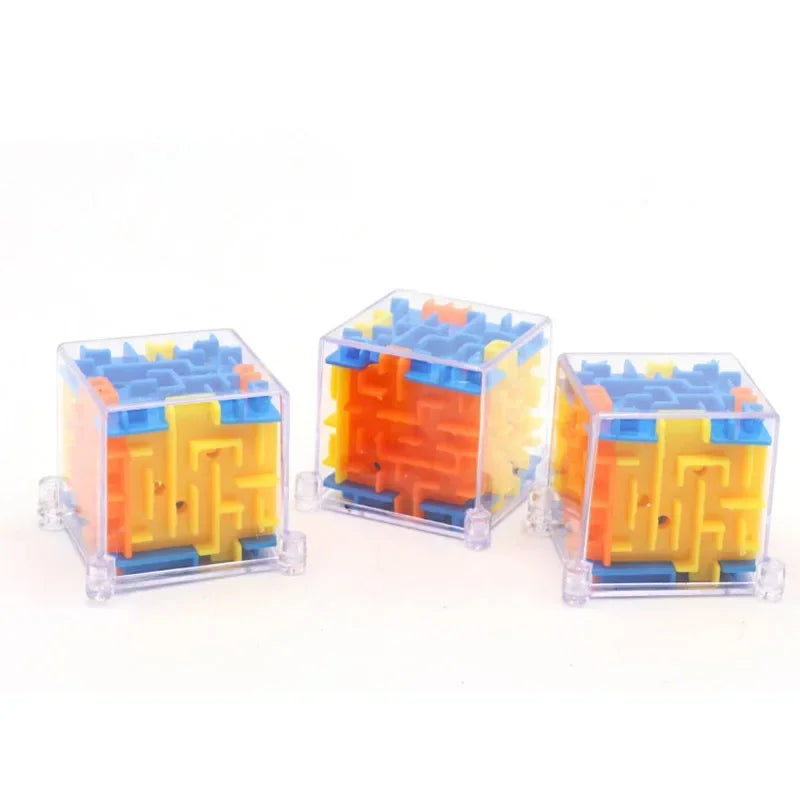 3D Maze Magic Cube Puzzle Toy with Rolling Ball for Kids & Adults