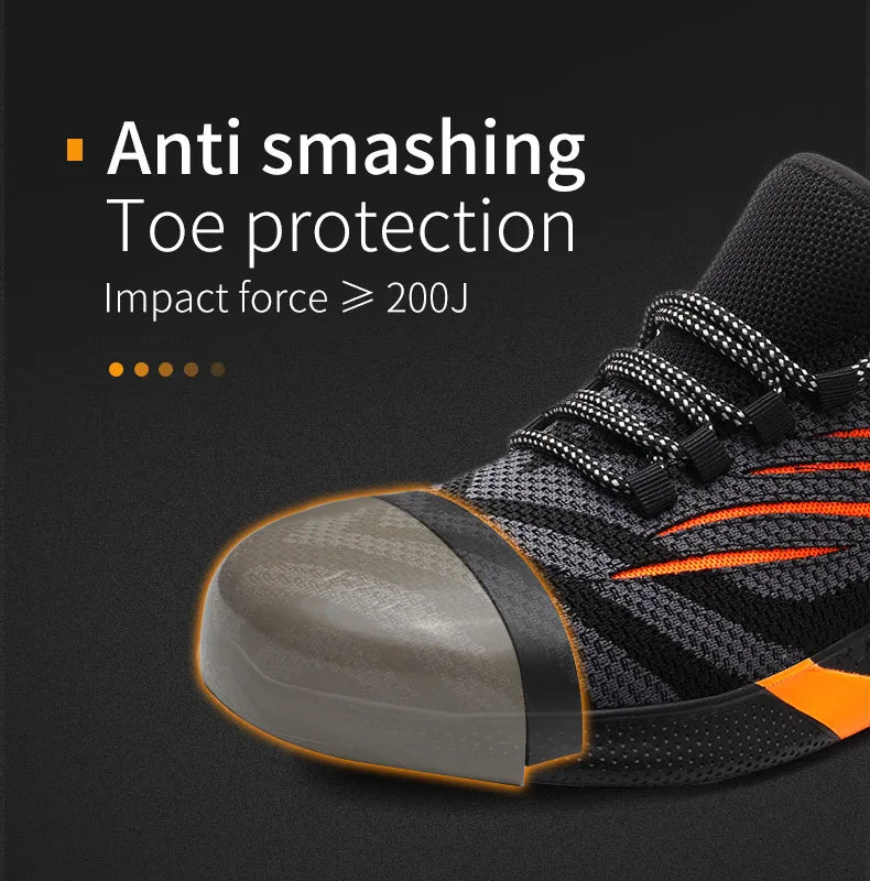 Men’s Indestructible Work Safety Shoes | Anti-Puncture Lightweight Boots