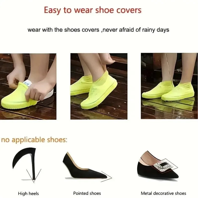 Reusable Waterproof Shoe Covers – Non-Slip Silicone Rain Overshoes