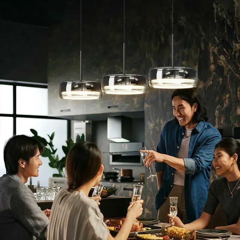 Cartmela Modern LED Glass Pendant Light