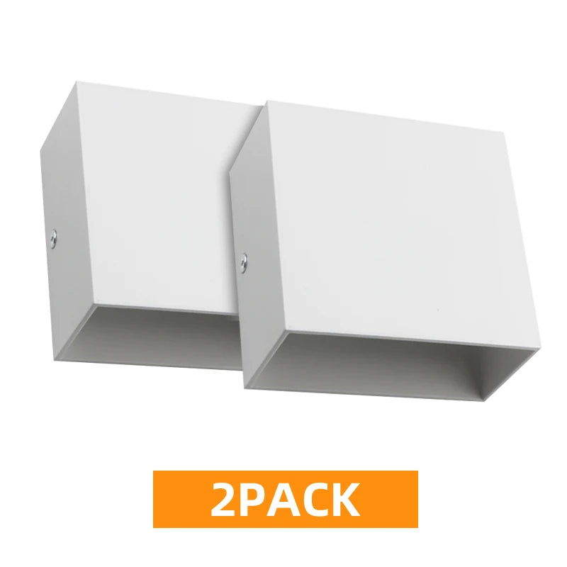 2-Pack LED Wall Sconces – 6W Modern Up Down Indoor Wall Lights