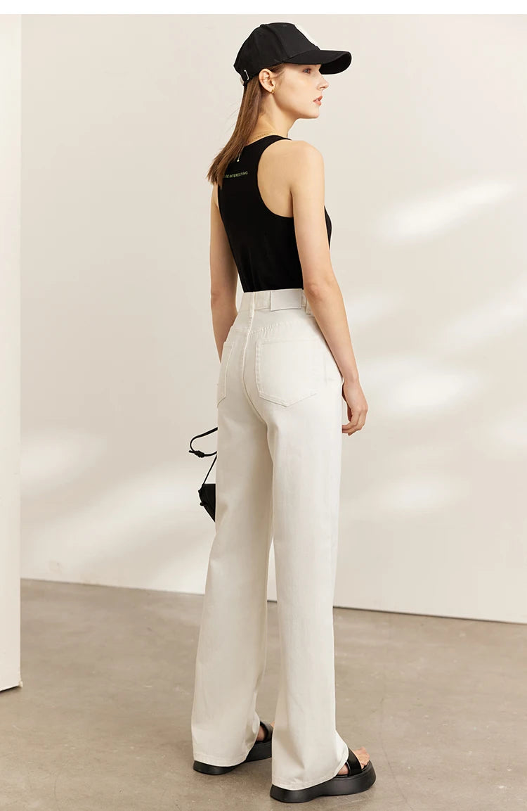Women’s Vintage Loose Wide Leg Denim Jeans – Casual Spring Pants