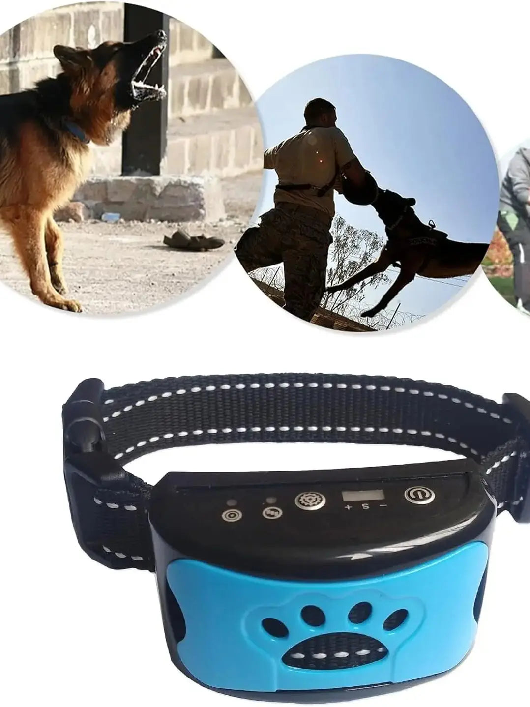 Rechargeable Waterproof Anti Bark Dog Collar with Vibration & Beep