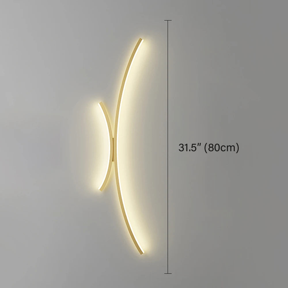 Cartmela Nordic Black & Gold LED Wall Lamp