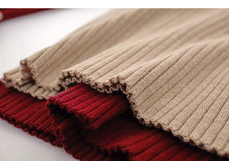 Women’s Slim Fit Striped Sweater – Autumn Office Basic Knitted Top