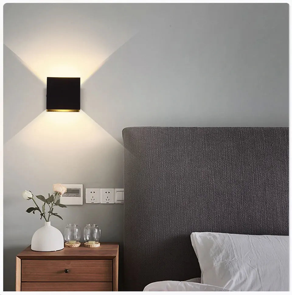 2-Pack LED Wall Sconces – 6W Modern Up Down Indoor Wall Lights